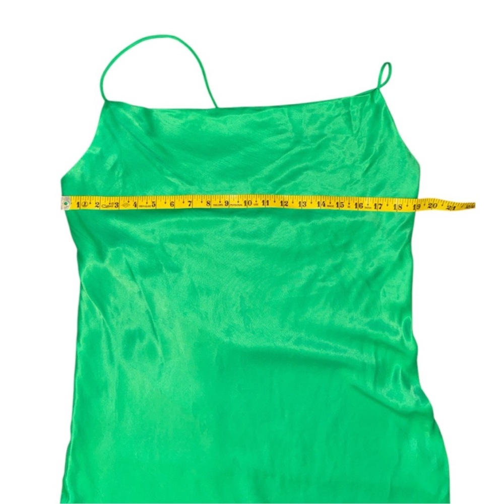 Zara Green Slip Mini Dress With Cross Back - Picture 10 of 12
